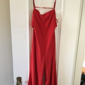 NWT red jumpsuit with strappy back